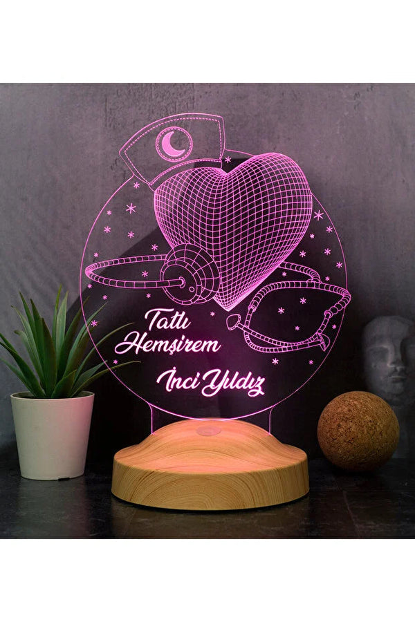 Cadeau Sage-Femme Personnalisé — Veilleuse LED Gravée veilleuse personnalisé CréaBySana