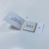 Chocolat carré personnalisé mariage — cadeau invité chic | CréaBySana