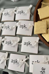 Carrés de chocolat mariage — lot cadeau invité personnalisé | CréaBySana