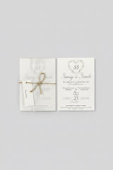 Carte invitation premium personnalisée — lot 50 pièces mariage | CréaBySana
