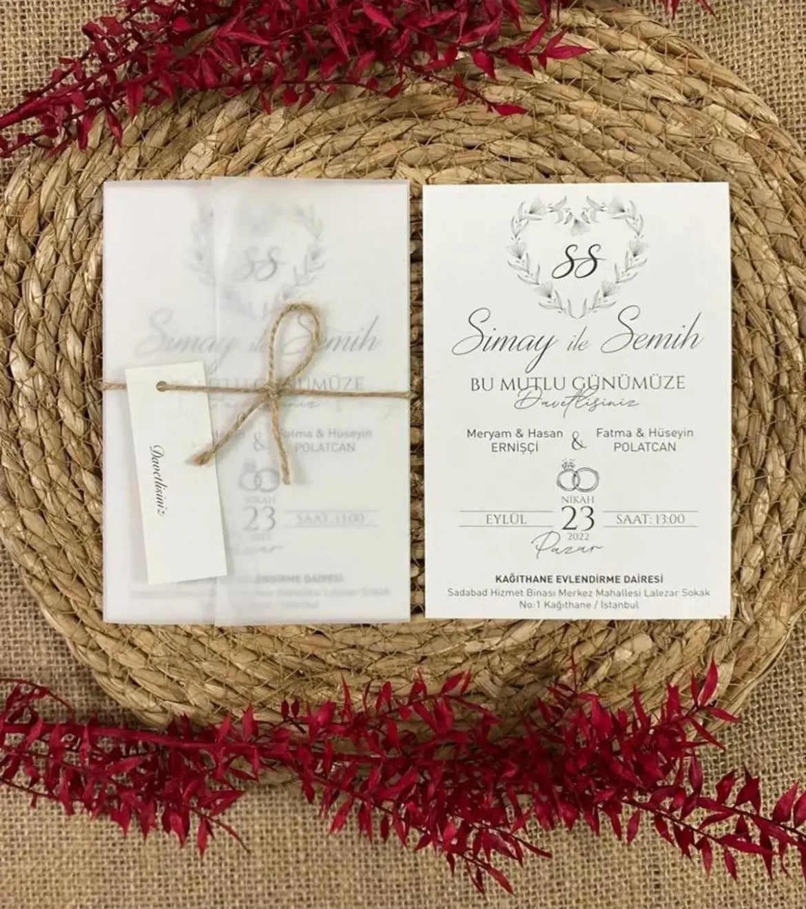 Carte d’invitation personnalisée (50 pièces minimum) CréaBySana
