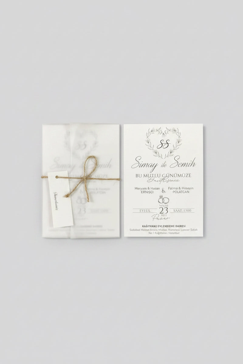 Carte invitation premium personnalisée — lot 50 pièces mariage | CréaBySana