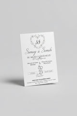 Carte invitation personnalisée premium — prénoms date | CréaBySana