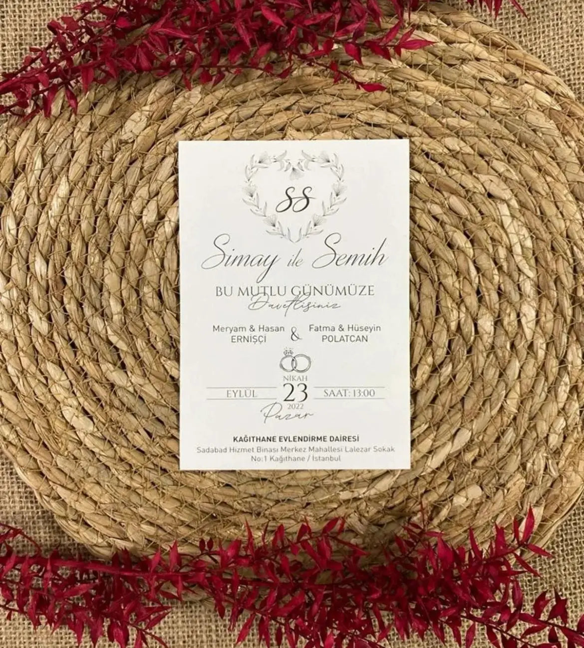 Carte d’invitation personnalisée (50 pièces minimum) CréaBySana