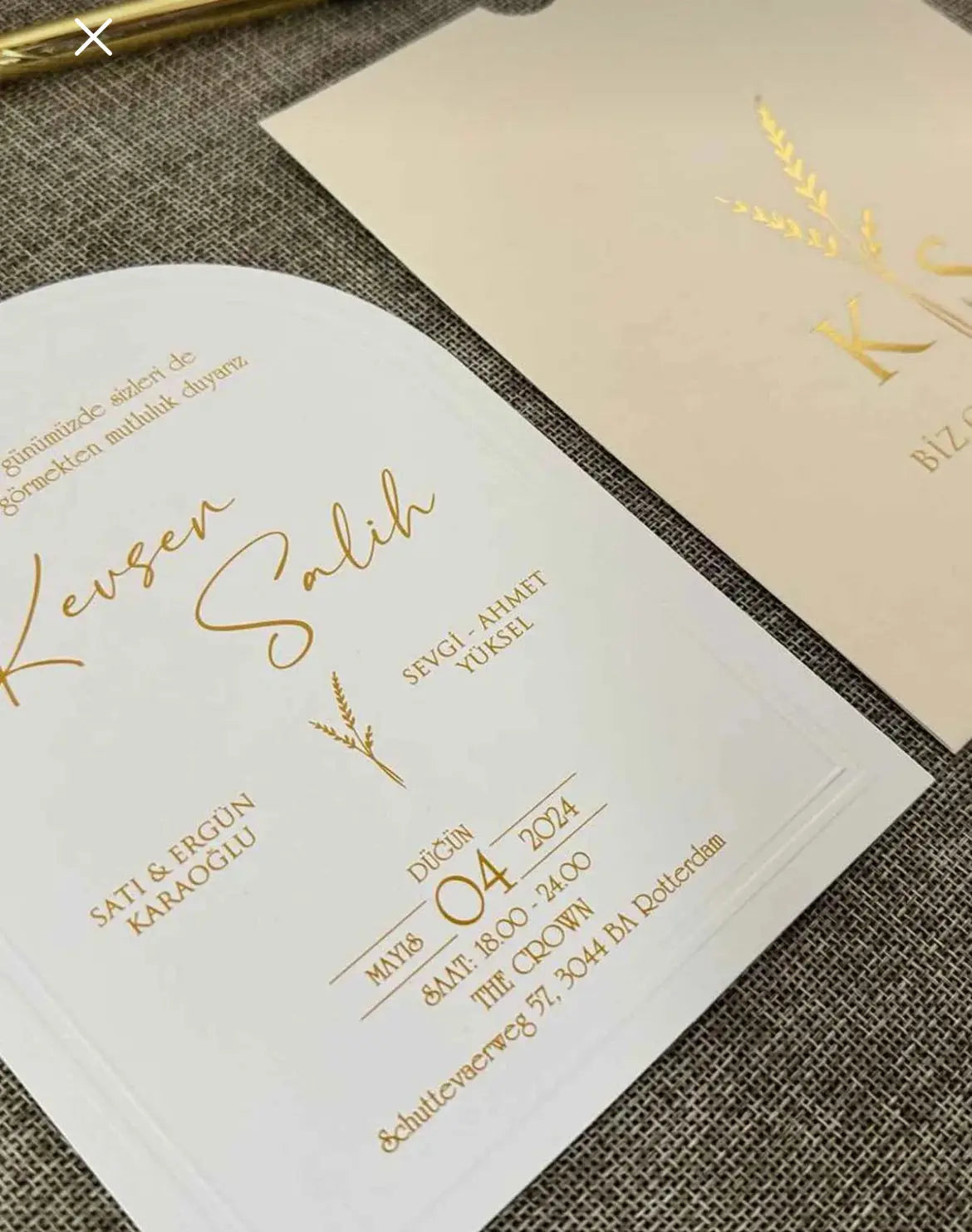 Carte d’invitation Zara (50 pièces minimum) CréaBySana