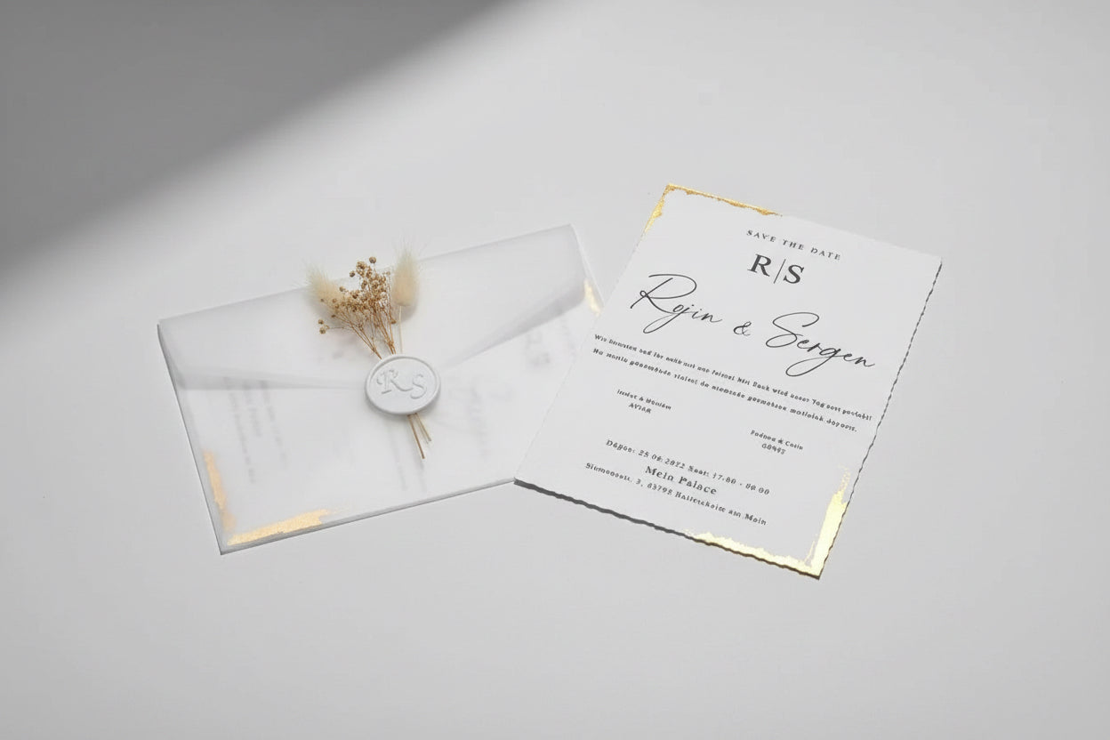 Carte d'invitation Zoé personnalisée — lot 100 pièces mariage | CréaBySana
