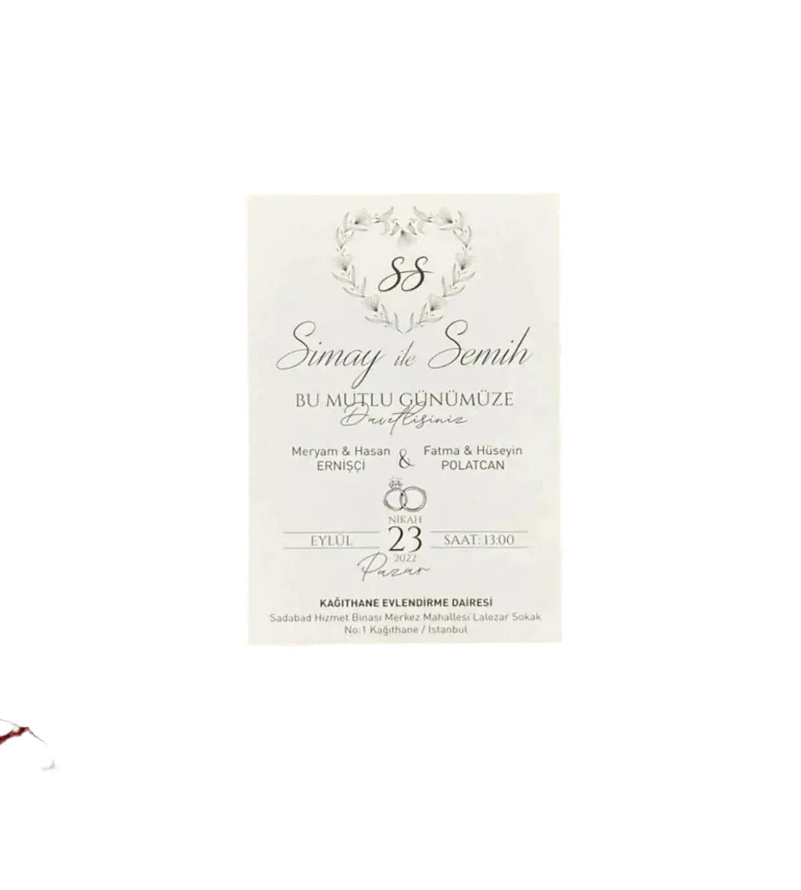 Carte d’invitation personnalisée (50 pièces minimum) CréaBySana