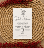 Carte d'invitation personnalisée sur mesure — lot 50 pièces CréaBySana