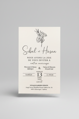 Invitation sur mesure mariage personnalisée — design unique | CréaBySana