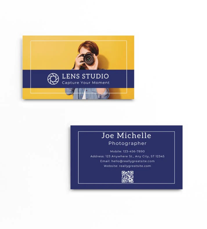 Carte de Visite Photographe Personnalisée – Design Moderne, Créatif & Impression Premium - CréaBySana