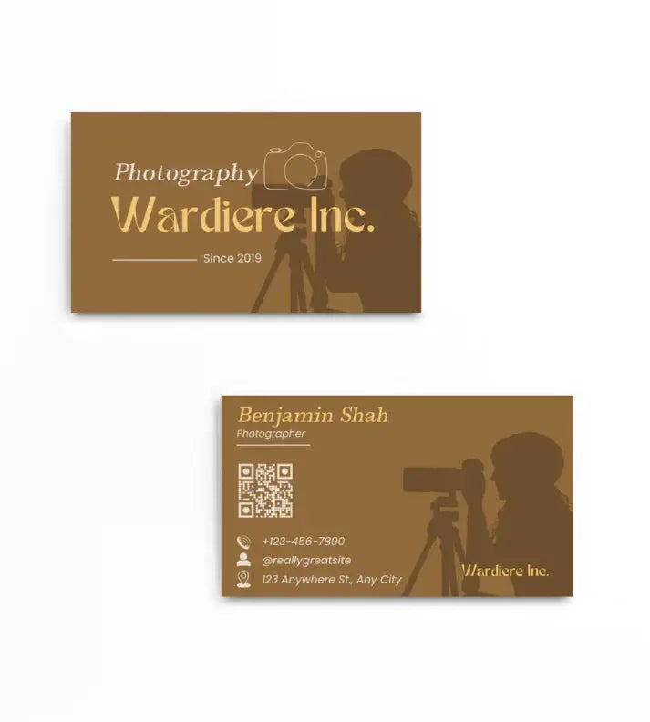 Carte de Visite Photographe Personnalisée – Design Moderne, Créatif & Impression Premium - CréaBySana