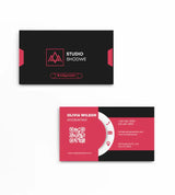 Carte visite société personnalisée — design bleu et cuivre | CréaBySana