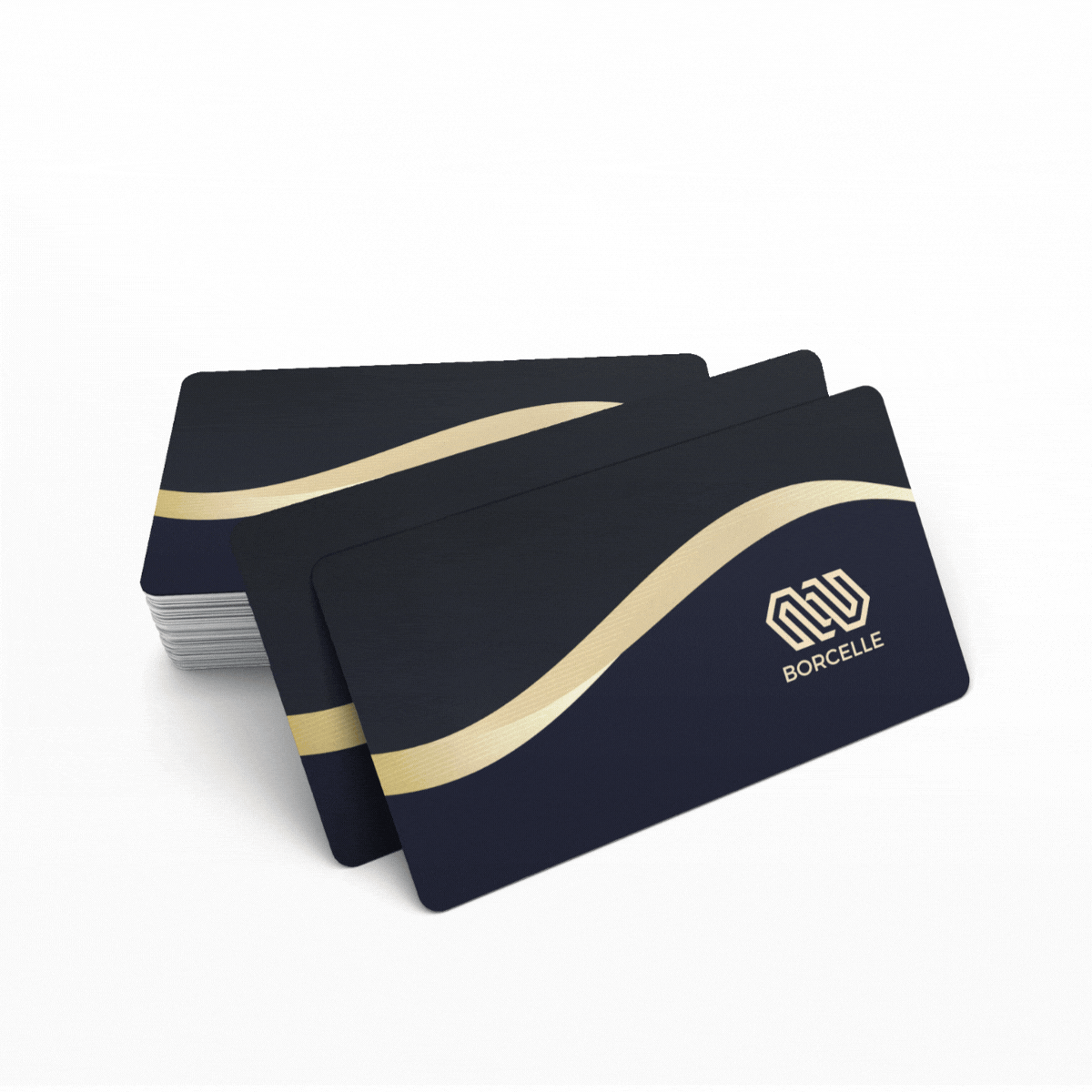 Carte de Visite Professionnelle Luxe Noir & Or – Design Élégant et Impression Premium - CréaBySana