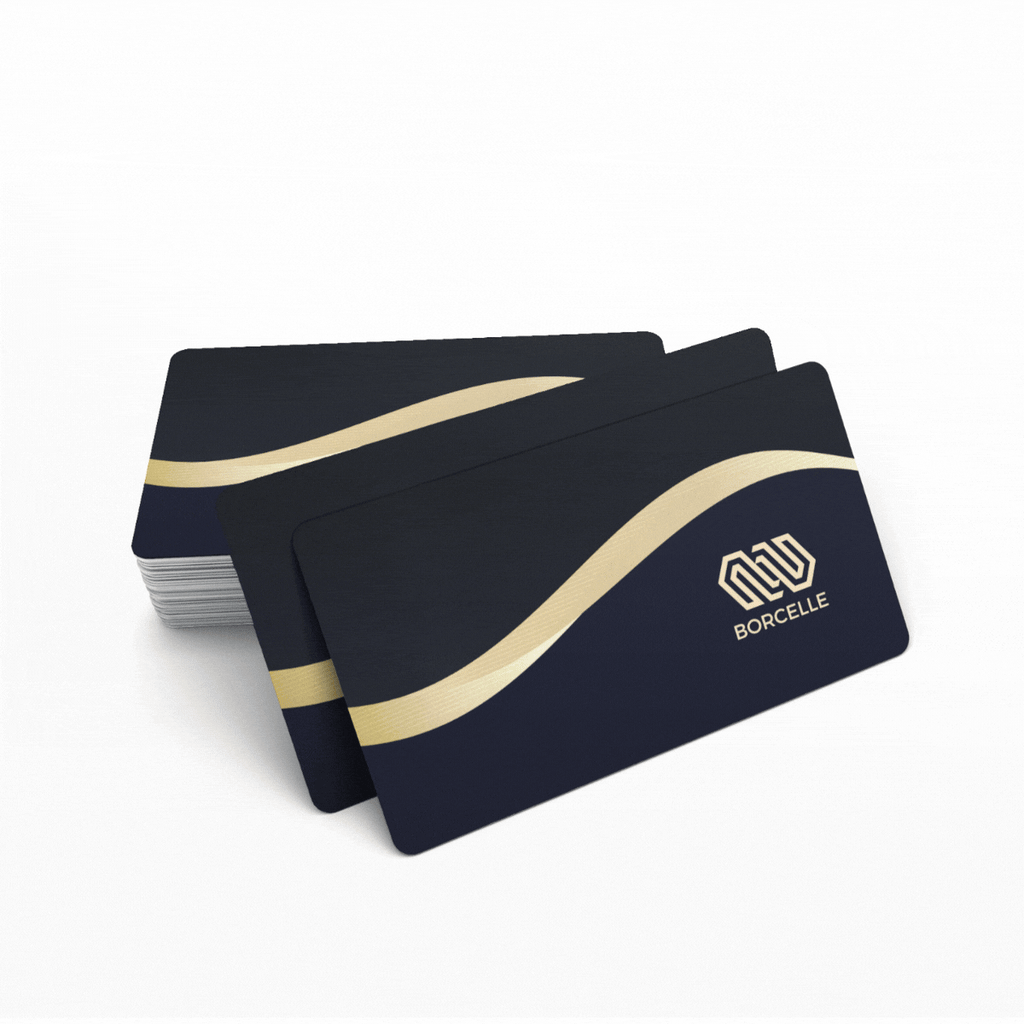 Carte de Visite Professionnelle Luxe Noir & Or – Design Élégant et Impression Premium - CréaBySana