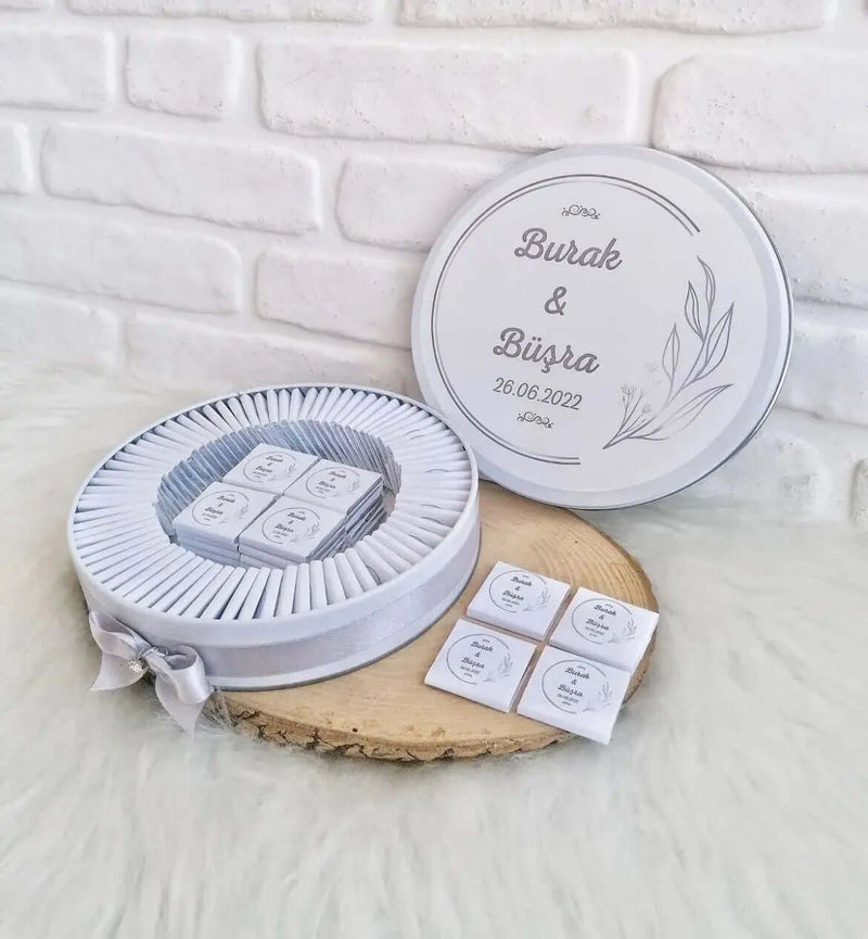 Coffret chocolat mariage personnalisé — cadeau invité gourmand | CréaBySana