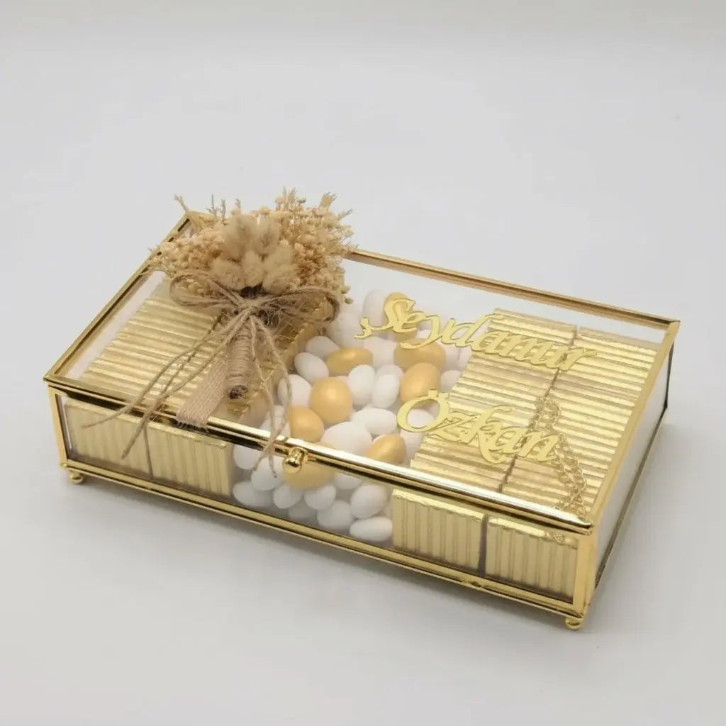 Boîte de chocolats fins mariage — cadeau invité personnalisé | CréaBySana