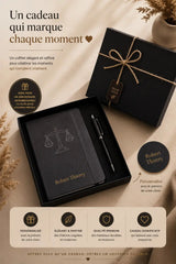 Coffret cadeau avocat personnalisé — carnet stylo élégant | CréaBySana