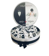 Coffret cadeau chocolat mariage — prénoms date personnalisés | CréaBySana