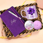 Coffret cadeau femme violet personnalisé mug bougie carnet | CréaBySana
