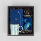 Coffret cadeau homme personnalisé mug gourde carnet stylo | CréaBySana