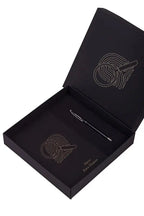 Coffret carnet stylo personnalisé métal chromé — cadeau élégant | CréaBySana