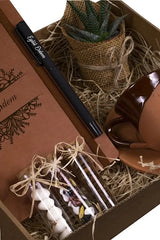 Coffret cadeau naturel personnalisé carnet bougie lavande | CréaBySana