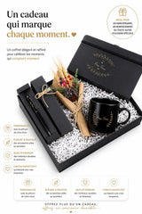 Coffret cadeau Saint-Valentin personnalisé — mug carnet stylo | CréaBySana