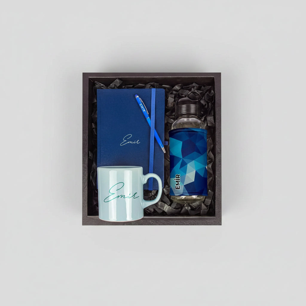 Coffret cadeau homme personnalisé – Avec mug, gourde et carnet CréaBySana
