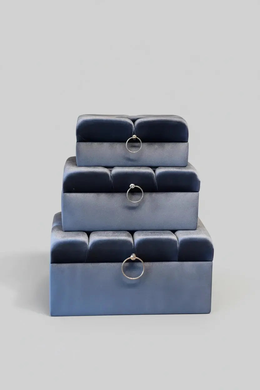 Trousseau de mariage moderne en velours – Coffret élégant et personnalisé pour mariée - CréaBySana