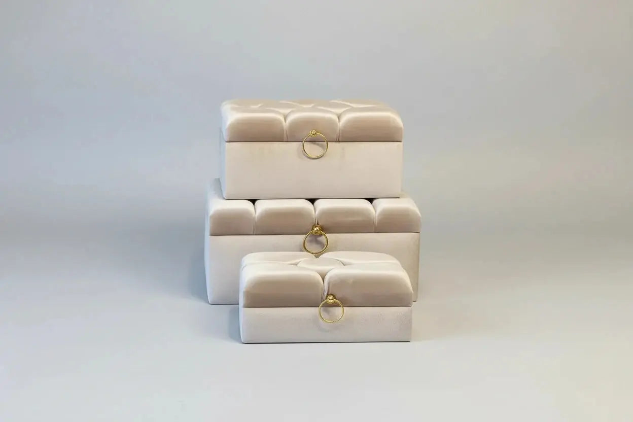 Trousseau de mariage moderne en velours – Coffret élégant et personnalisé pour mariée - CréaBySana
