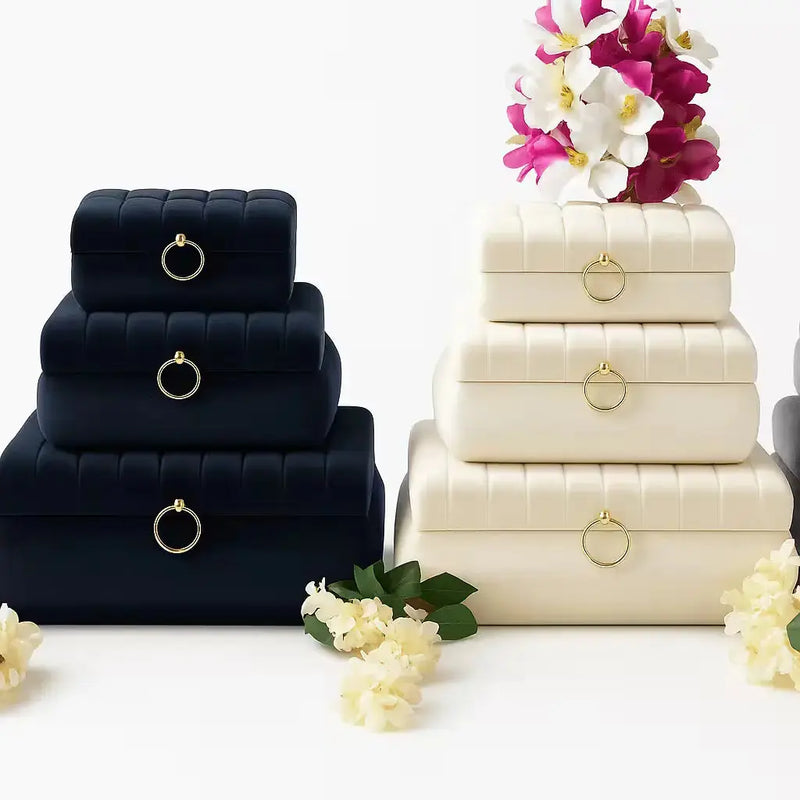 Coffret trousseau mariée velours premium intérieur satin | CréaBySana