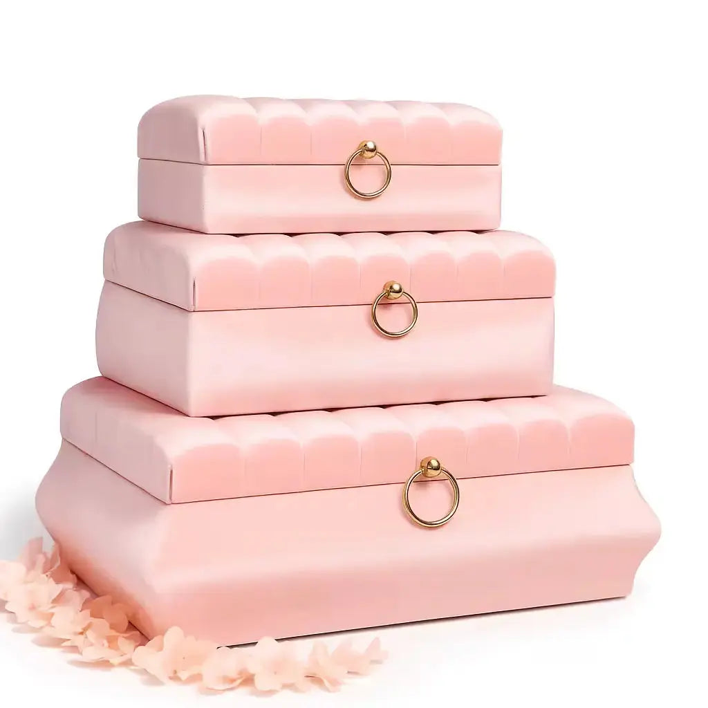 Coffret trousseau mariage – velours premium & intérieur satin - CréaBySana