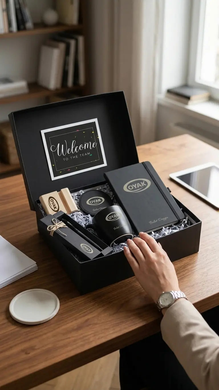 Coffret Welcome Box Entreprise Personnalisé | Stylo, Mug & Carnet CréaBySana