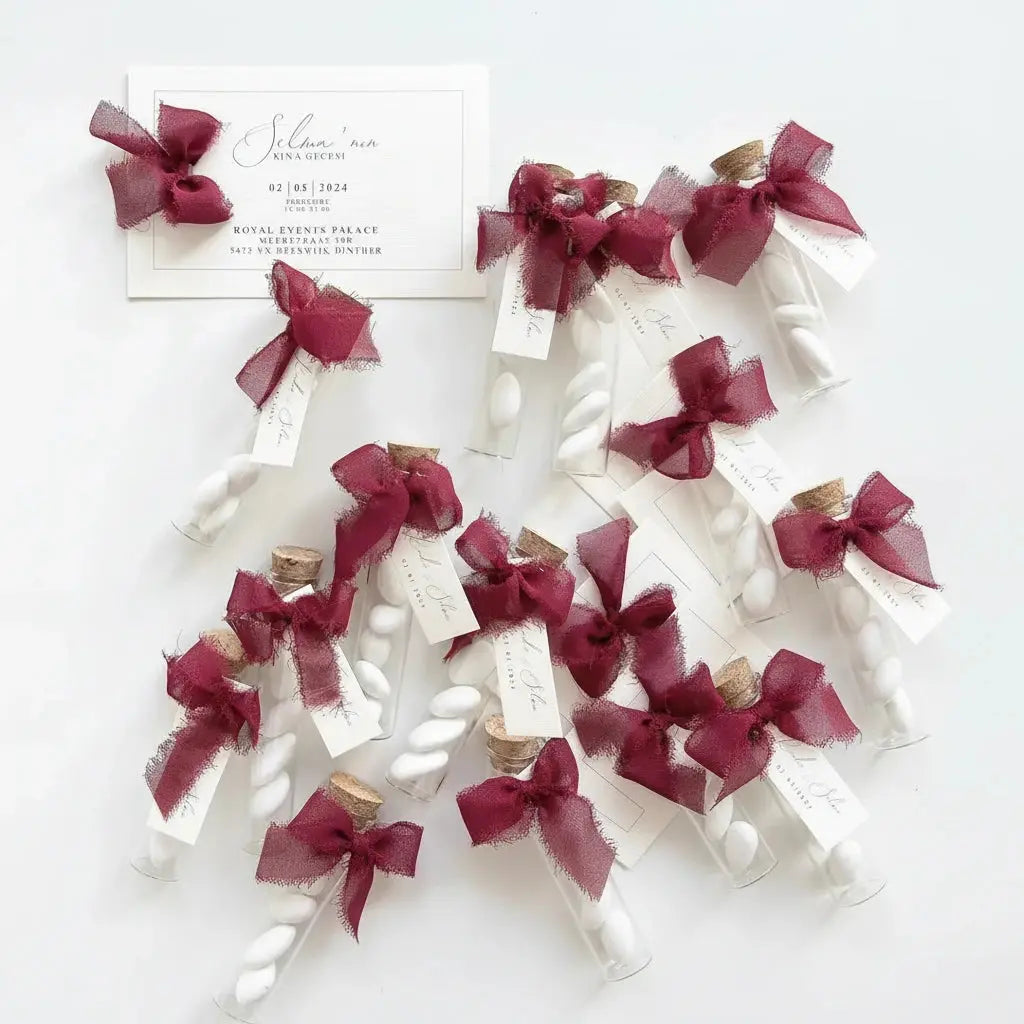 Fiole dragées mariage personnalisée — cadeau invité chic | CréaBySana