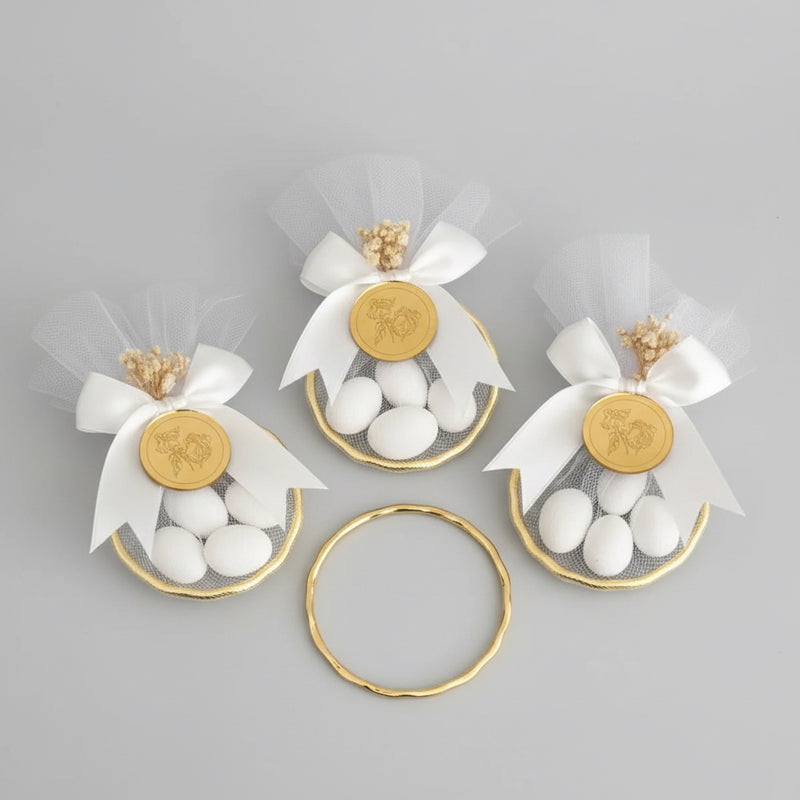 Dragées bleues mariage baptême personnalisées — cadeau invité | CréaBySana