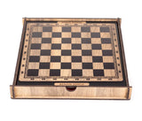 Échiquier bois gravé personnalisé — cadeau jeu artisanal | Créa By Sana