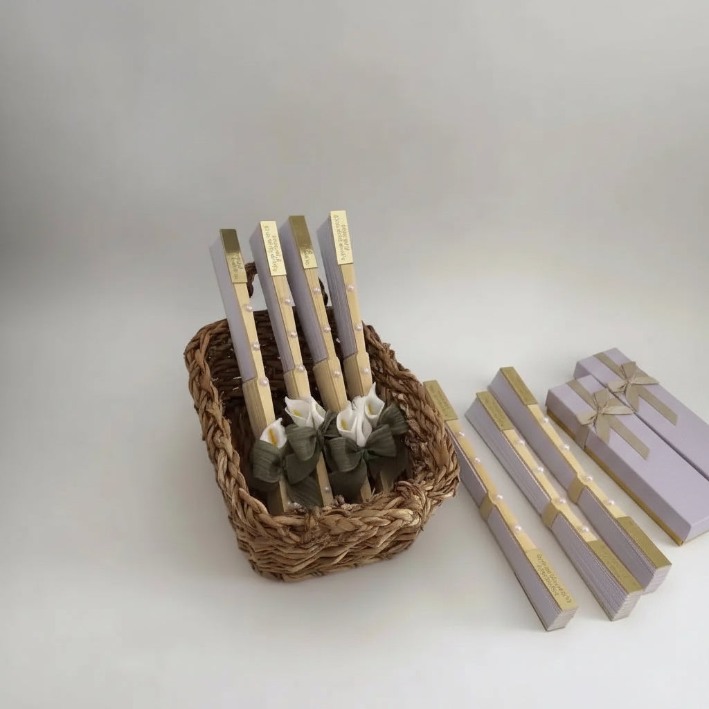 Éventail mariage personnalisé — cadeau invité cérémonie | CréaBySana