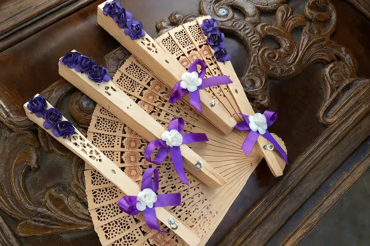 Éventail personnalisé – Cadeau invité mariage élégant et original CréaBySana