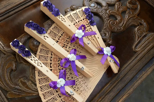 Éventail personnalisé – Cadeau invité mariage élégant et original CréaBySana