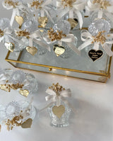 Fiole verre mariage chic — cadeau invité oriental | Créa By Sana