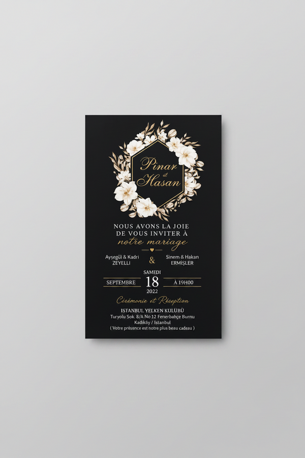 Faire-part personnalisé mariage — lot 100 prénoms date | CréaBySana
