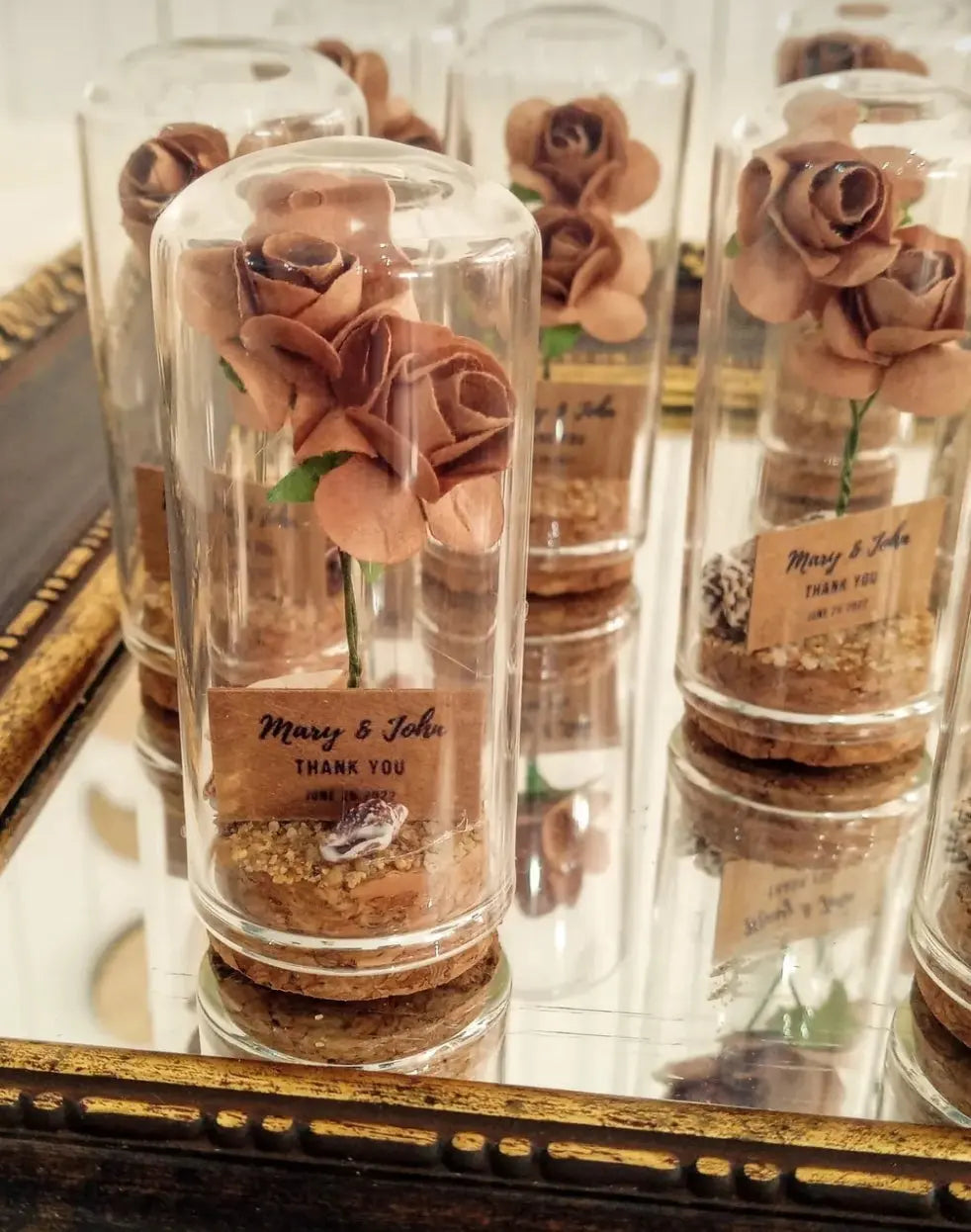 Fiole en verre mariage – Cadeau invité élégant et personnalisable CréaBySana