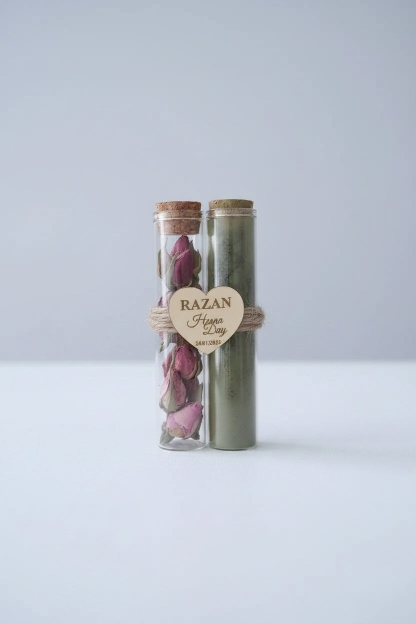 Fiole verre mariage personnalisée — souvenir invité raffiné | CréaBySana