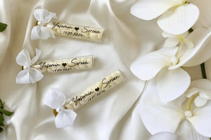 Fiole dragée mariage personnalisée – Cadeau élégant pour vos invités CréaBySana