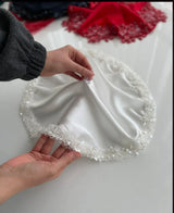 Mouchoir de mariée turc gelin mendili brodé — accessoire cérémonie | Créa By Sana