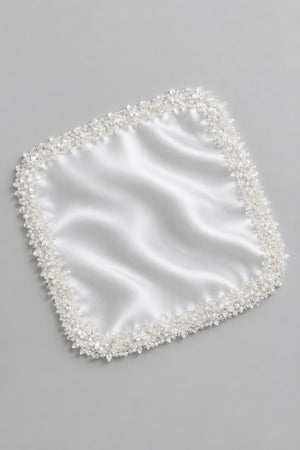 Mouchoir de mariée turc gelin mendili brodé — accessoire cérémonie | Créa By Sana