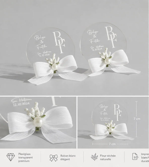 Magnet Mariage & Événement Personnalisé – Souvenir magnet CréaBySana