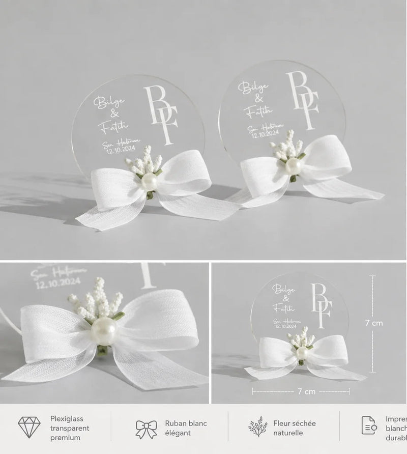 Magnet Mariage & Événement Personnalisé – Souvenir magnet CréaBySana