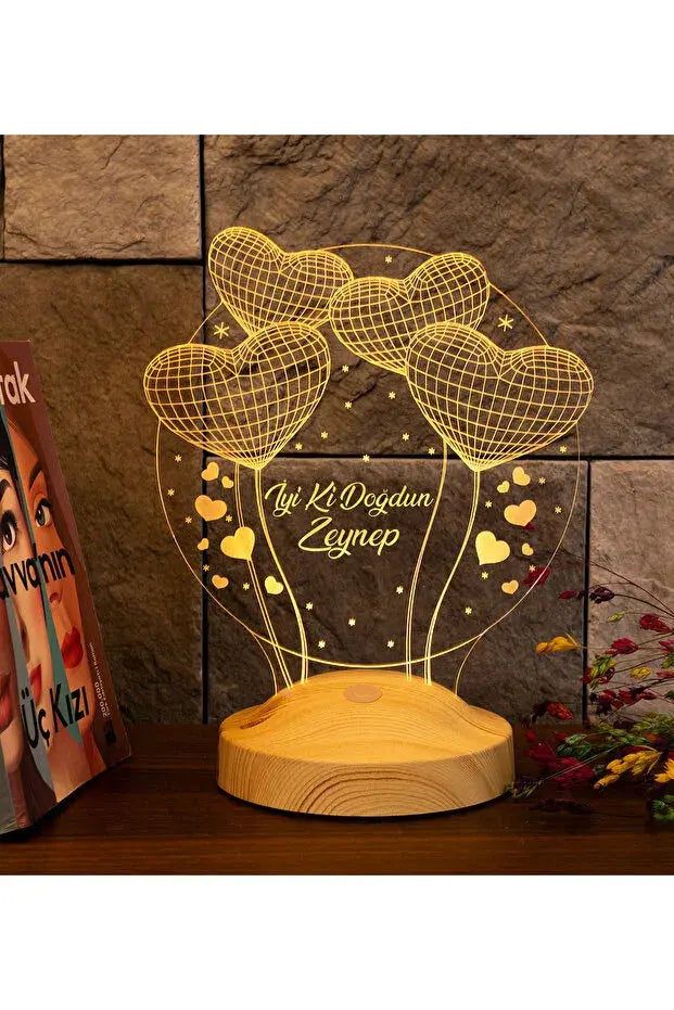 Cadeau Noël femme veilleuse LED personnalisée — souvenir lumineux | CréaBySana