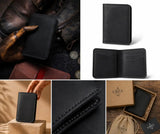 Portefeuille homme gravé cuir — cadeau fête des pères | CréaBySana